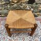 Low stool in wood and straw