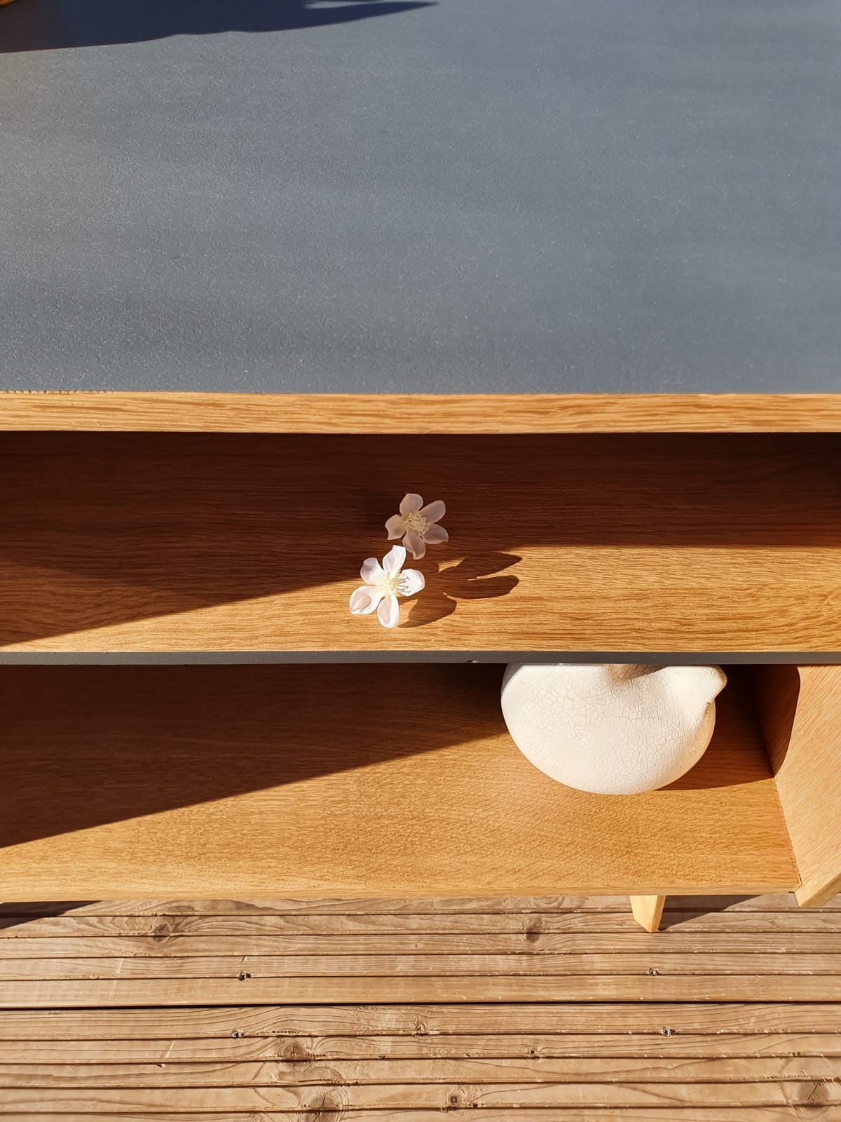 Vintage sideboard with compass feet