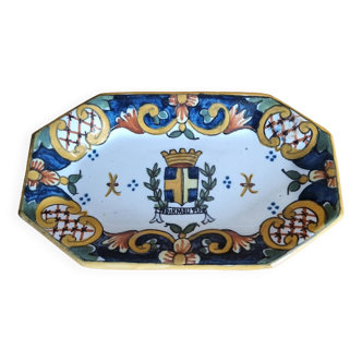Old earthenware storage tray from Desvres Henri Delcourt, Rouen decor 1930