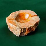 Ocher alabaster ashtray by Romano Bianchi, Italy, 1970s