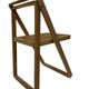 Ensemble vintage de 4 chaises pliantes, design en sangle et bois, années 1970