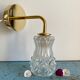 Vintage tulip wall lamp in molded glass