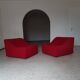 Pair of chromatic swivel armchairs by Kwok Hoi Chan, Steiner