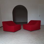 Pair of chromatic swivel armchairs by Kwok Hoi Chan, Steiner