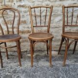 6 mismatched bistro chairs