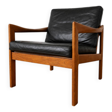 Vintage Danish Illum Wikkelsø teak lounge chair model 20