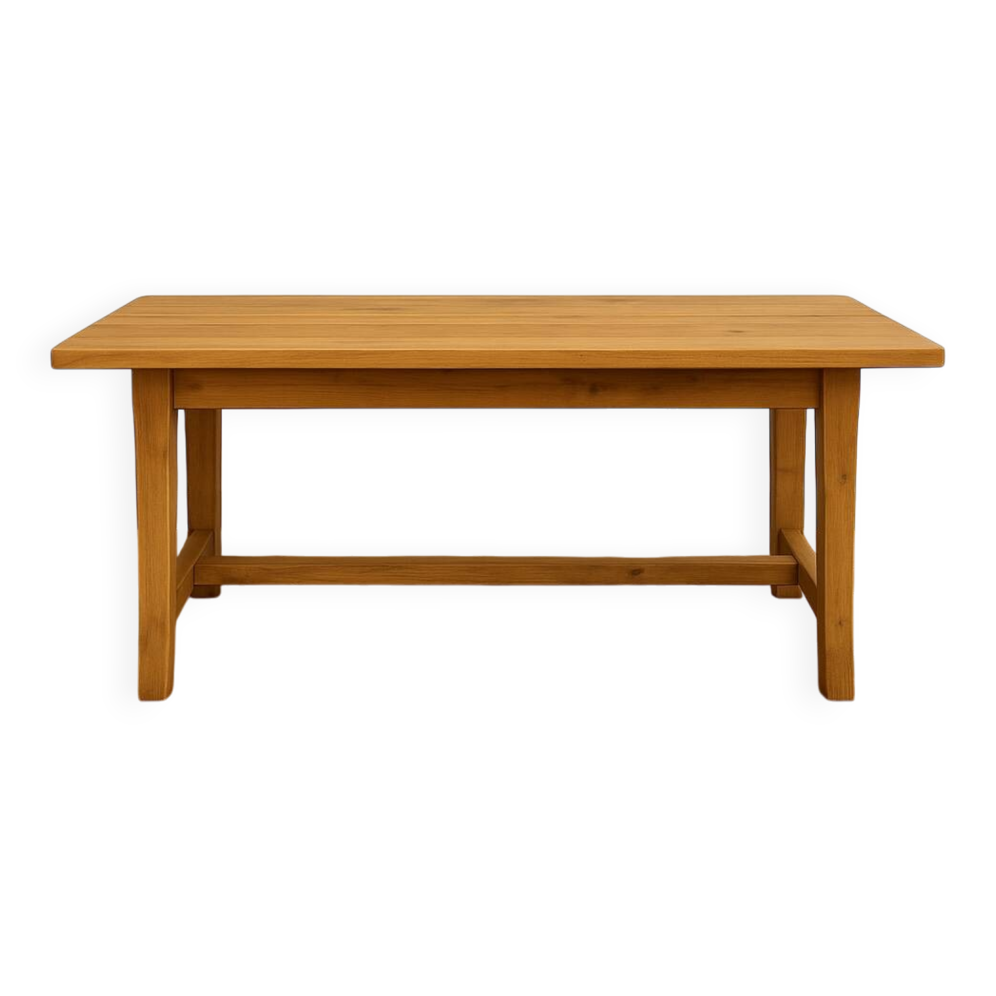 Solid elm wood farmhouse table