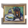 1959 Mid-Century Modern Swedish "Still Life With Lamp" Vintage Oil Painting, Framed