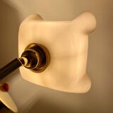 Vintage pink opaline lampshade wall lamp