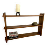 Brutalist wooden shelf