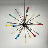 Mid-Century Sputnik Chandelier attributed to Stilnovo, Italy, 1950s