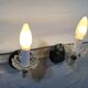 Pair of glass and mirror sconces