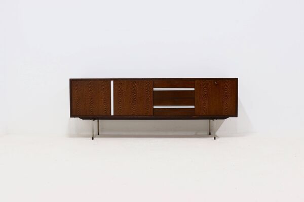 Enfilade minimaliste néerlandaise en bois wengé par Tijsseling 1970