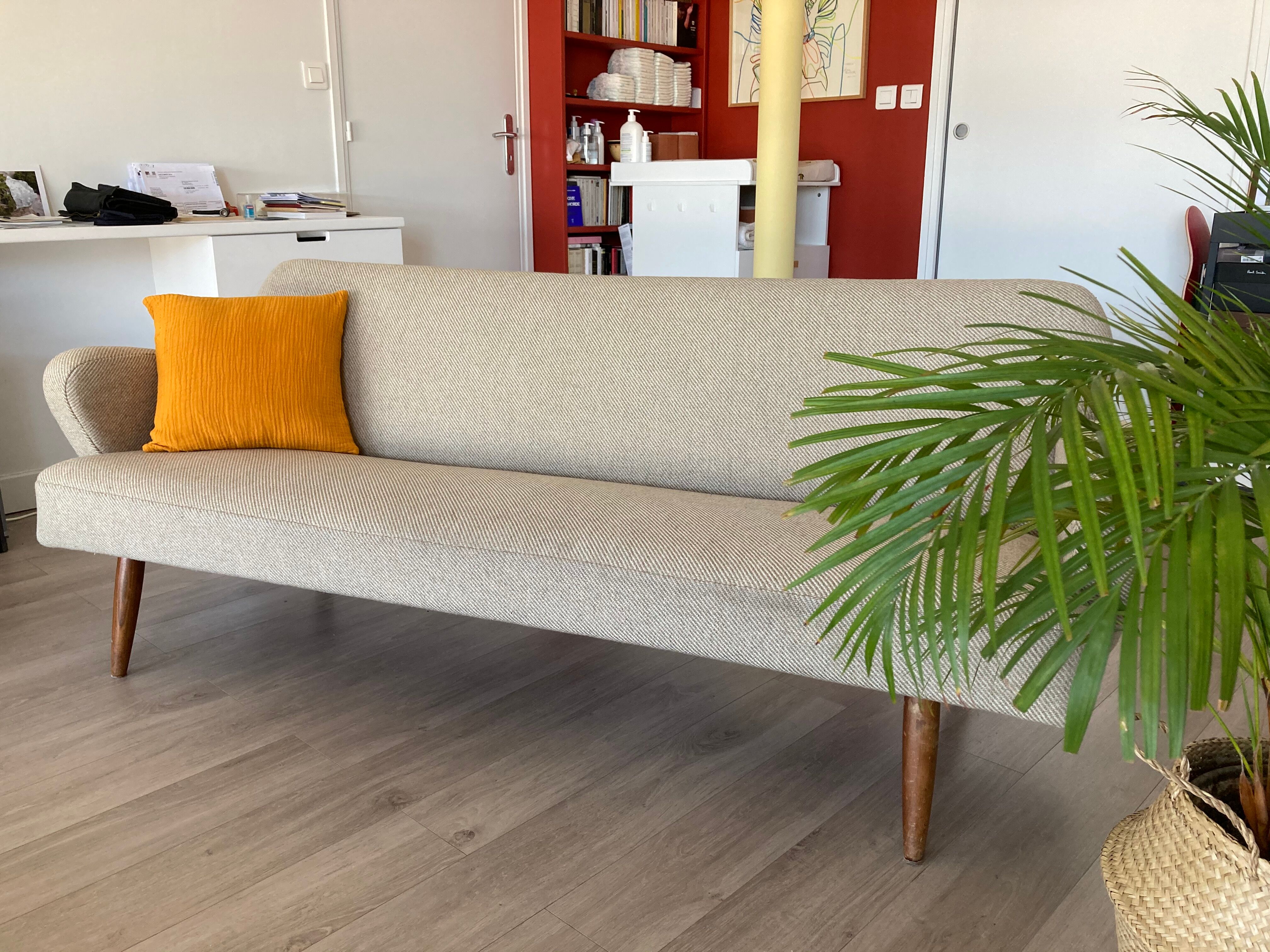 Scandinavian sofa in wool, 1960s