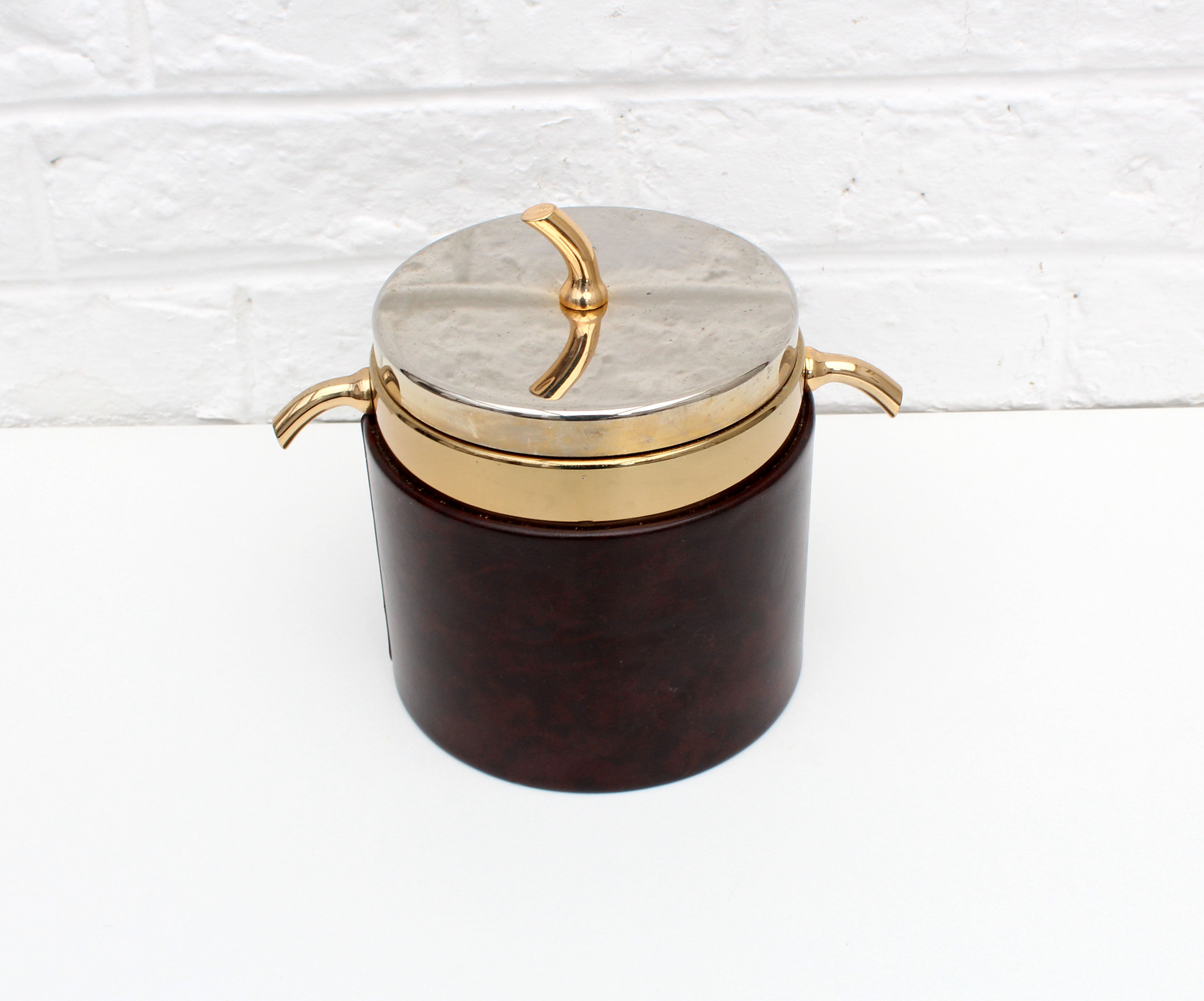 Vintage ice cube bucket, Freddotherm ice bucket, swiss made