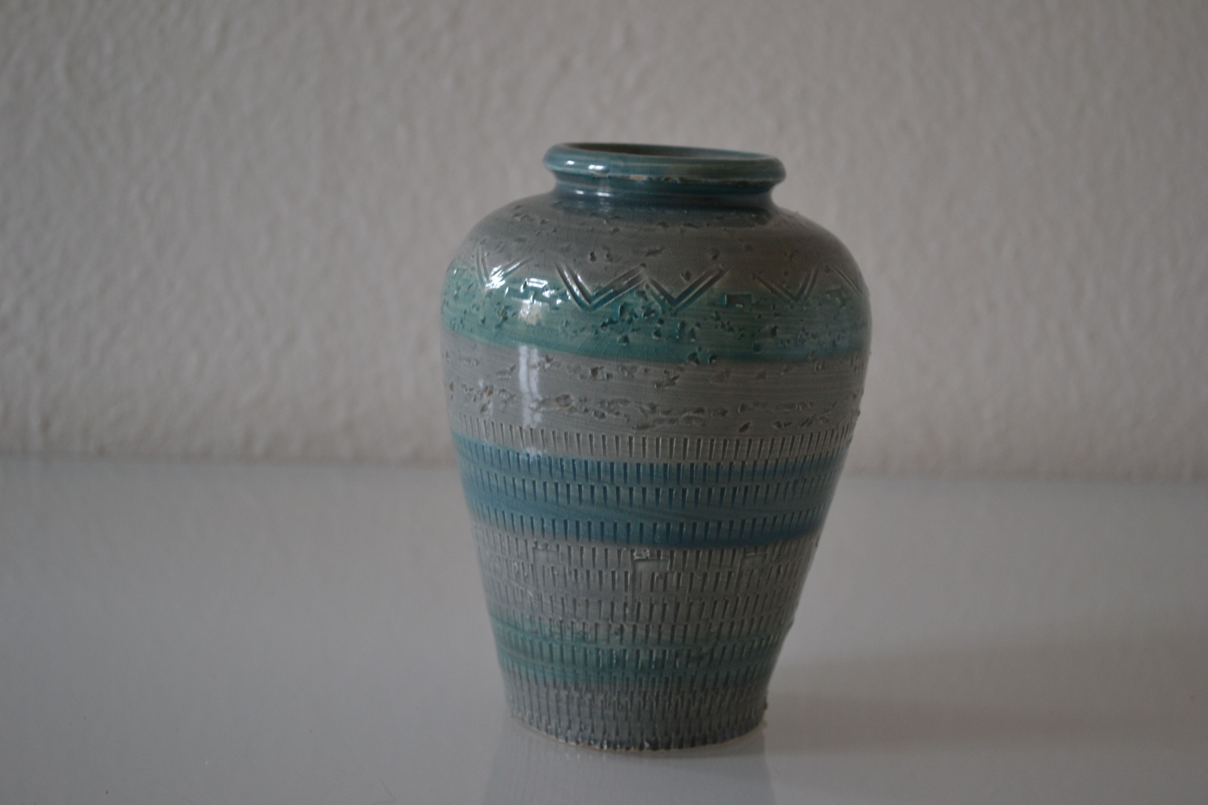 Vase vintage 60's aldo londi bitossi blu rimini