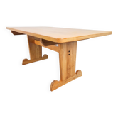 Vintage Danish Dining Room Trestle Table in Elm, 1960