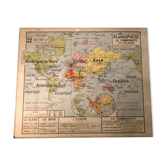 School planisphere Vidal-Lablache 1955 map