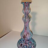 Clichy candle holder marbled blue rose white