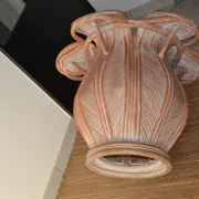 Table fleur en bambou et rotin attr. à Vivai Del Sud