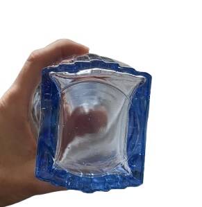 Blue glass carafe