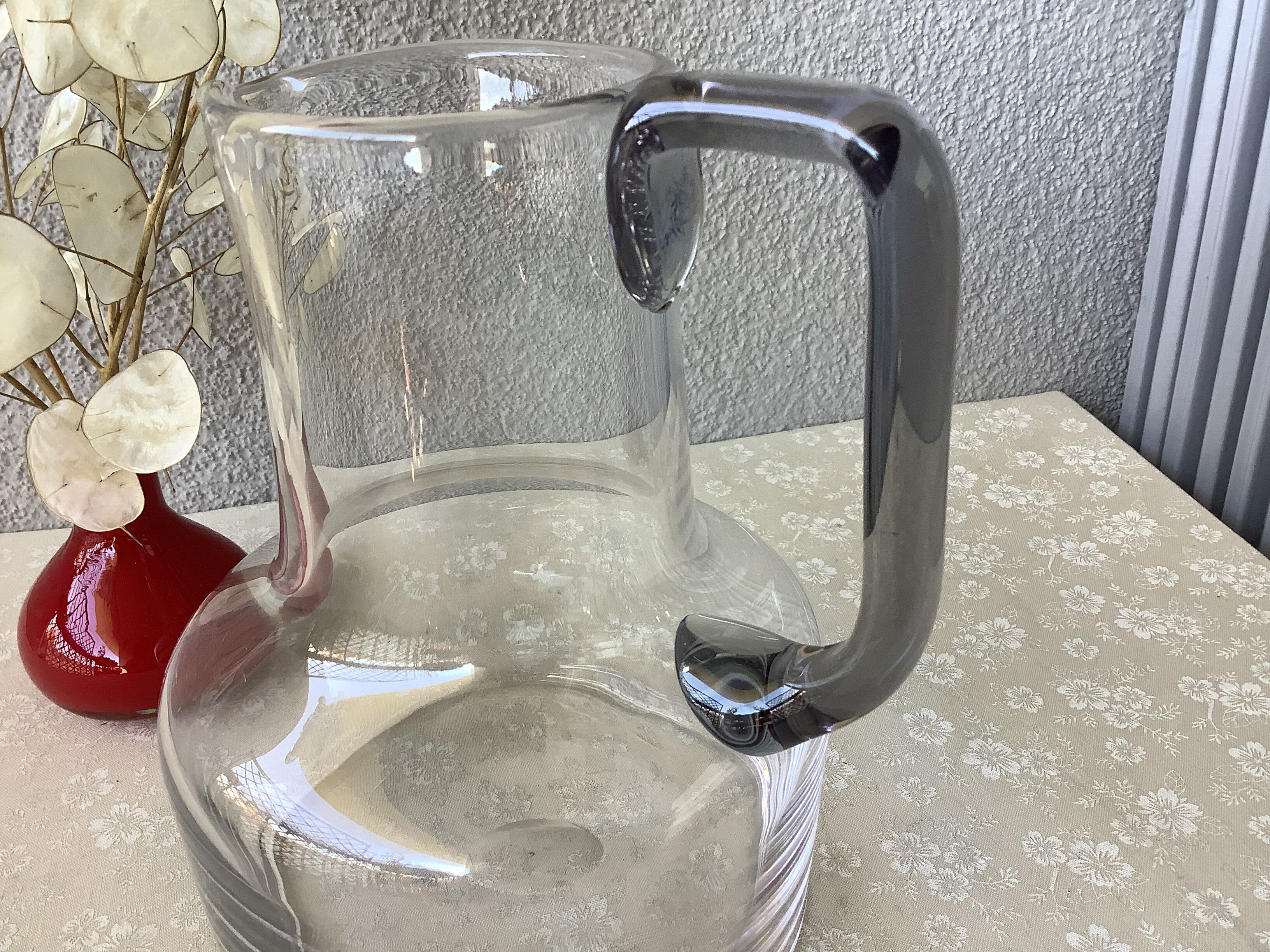 Design blown glass decanter