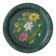 Metal serving tray with hand-painted floral decoration in a country flea market style