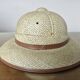 Hat, colonial helmet, wicker, wall decoration, 60s 70s