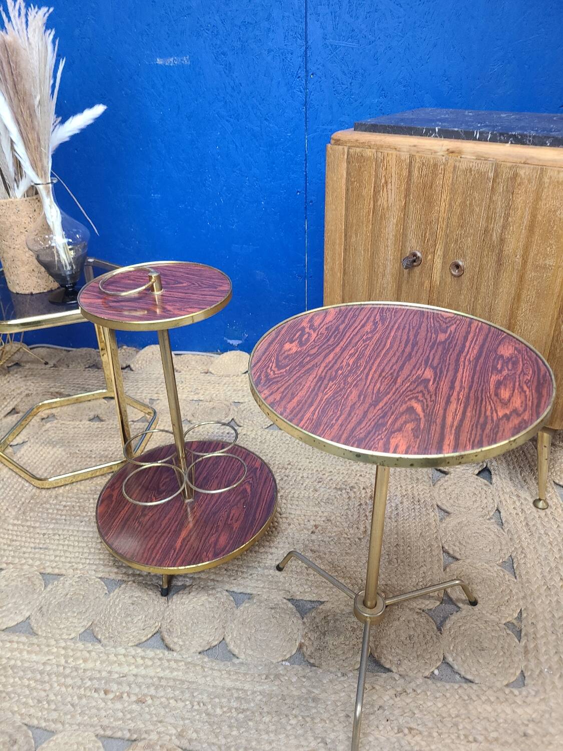 Vintage tripod bar table circa 1970