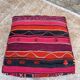 Vintage handmade Berber Kilim pouf, Moroccan floor cushion.