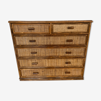 Rattan dresser