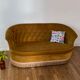 Old gold toad bench