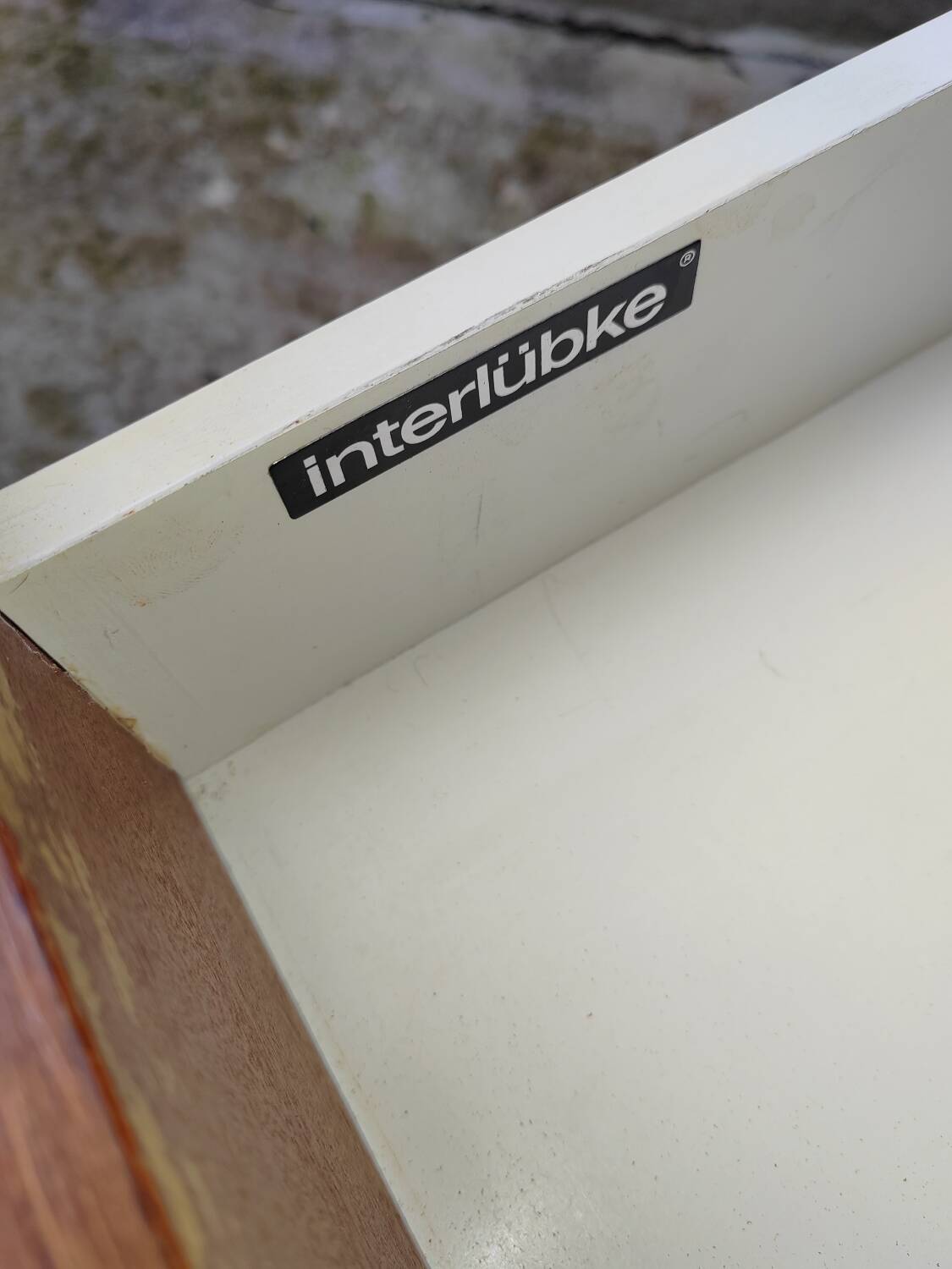 Pair of vintage 60s interlubke bedside tables.