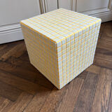 Cube carreaux céramique - table d’appoint - bout de canapé