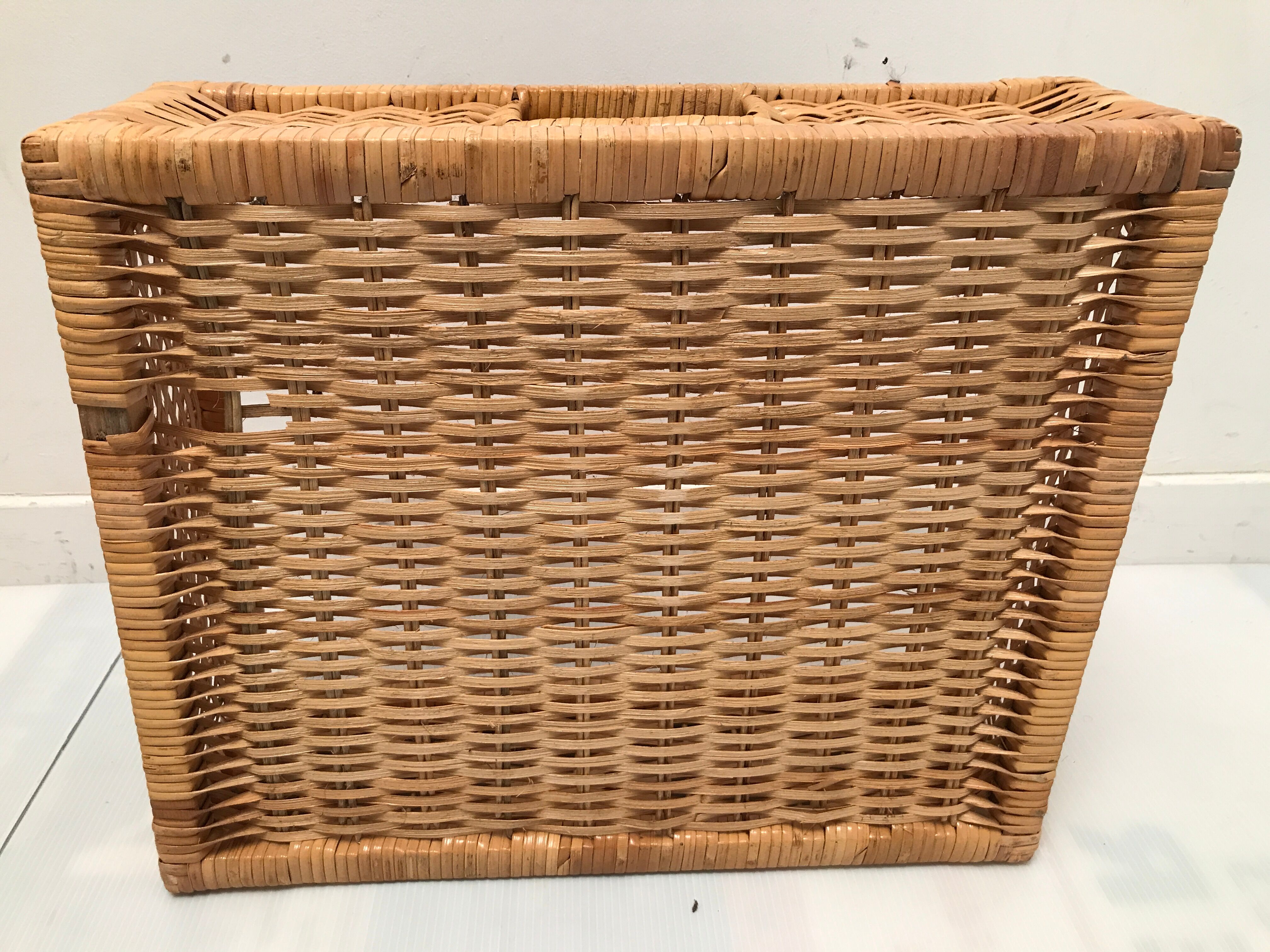 Vintage bamboo and rattan bedsides