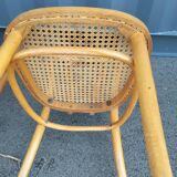 6 chaises cannées ancien bistrot vintage