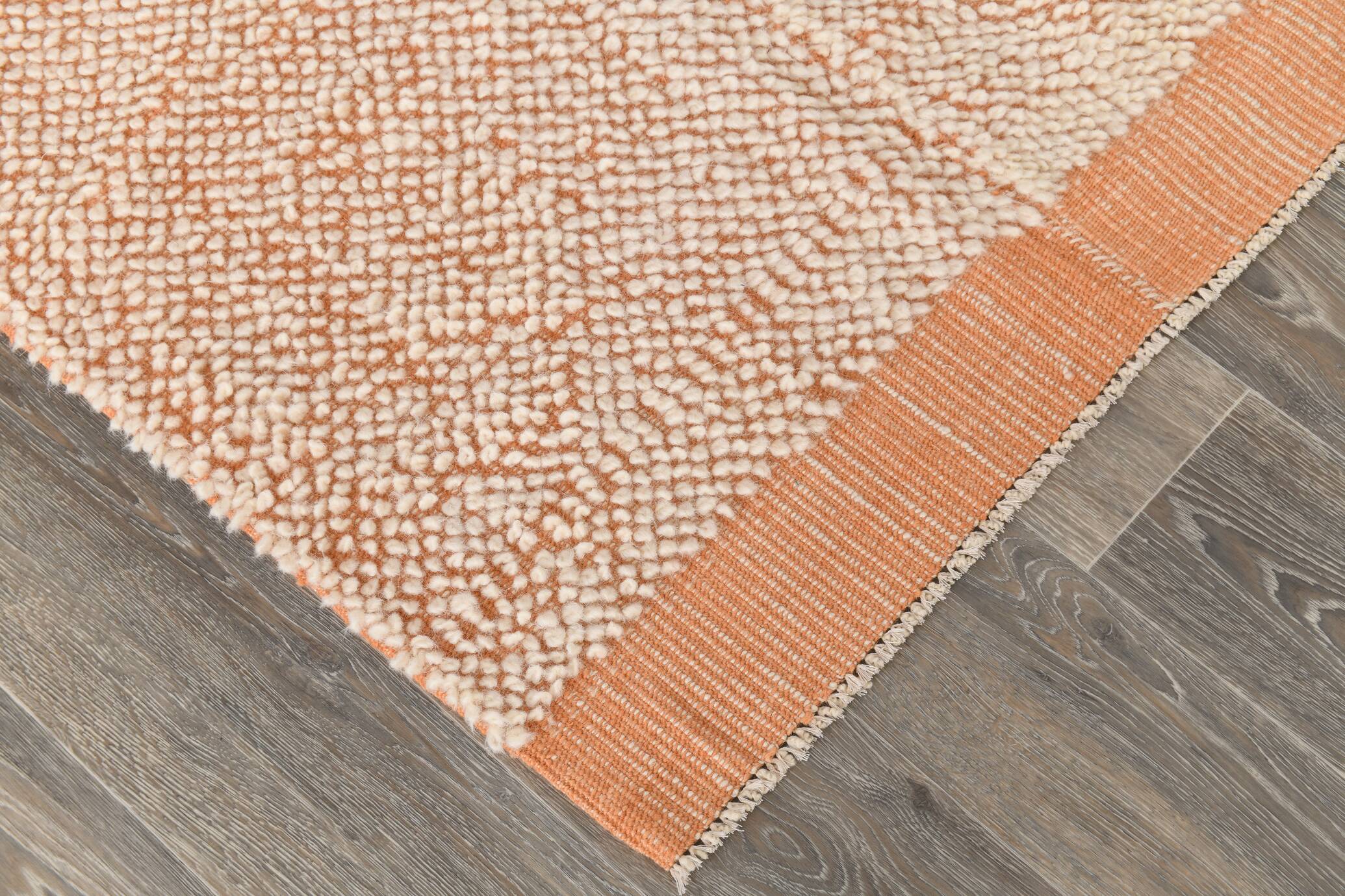 6x10 Rug For Living Room Soft Orange Vintage Rug, 200x307Cm SK 34952