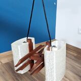Scandinavian teak pendant light from the 60s