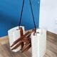 Suspension scandinave en teck années 60