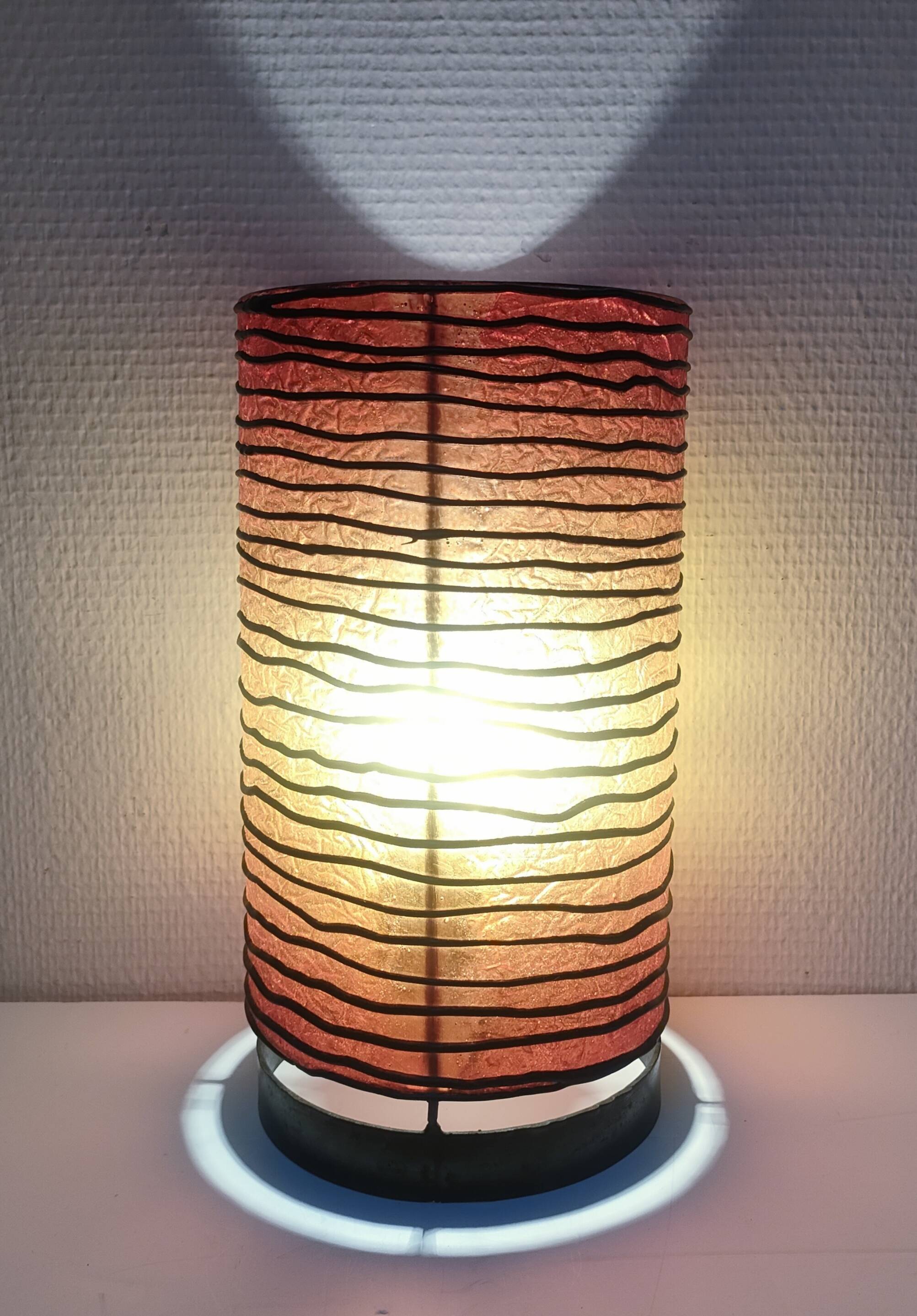 90s design metal resin cylinder lamp