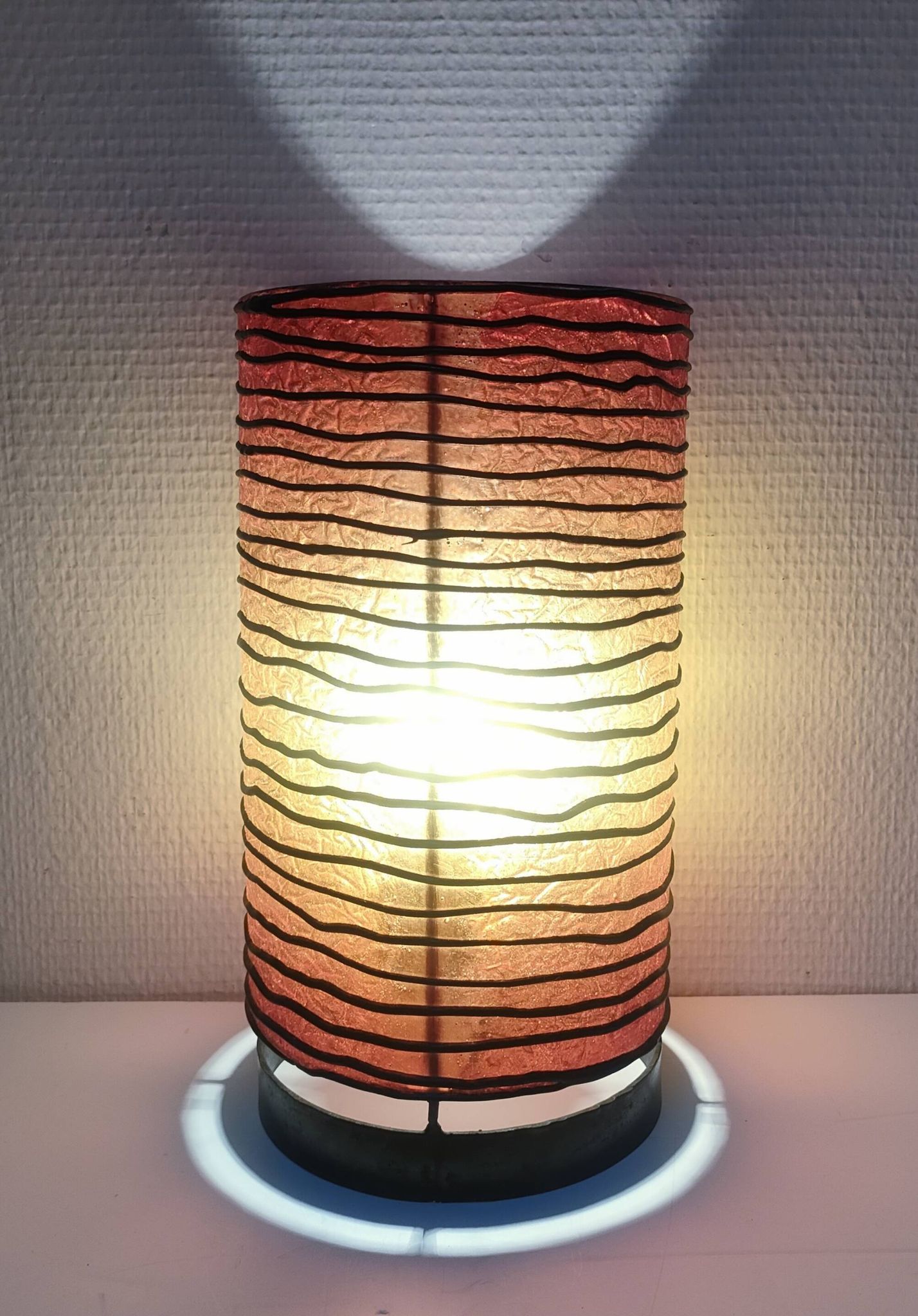 90s design metal resin cylinder lamp