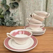 6 vintage coffee cups