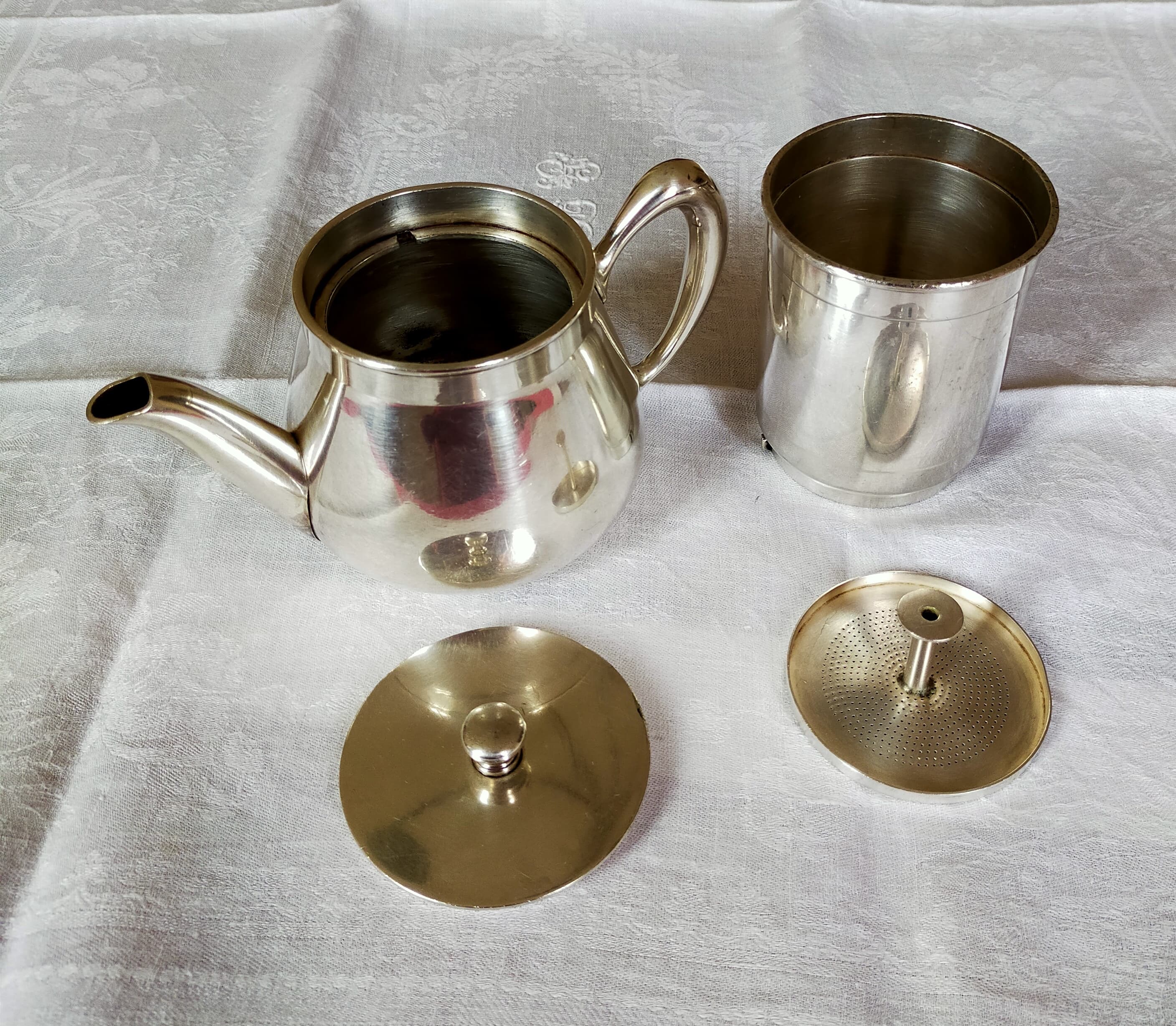 Christofle silver metal coffee maker