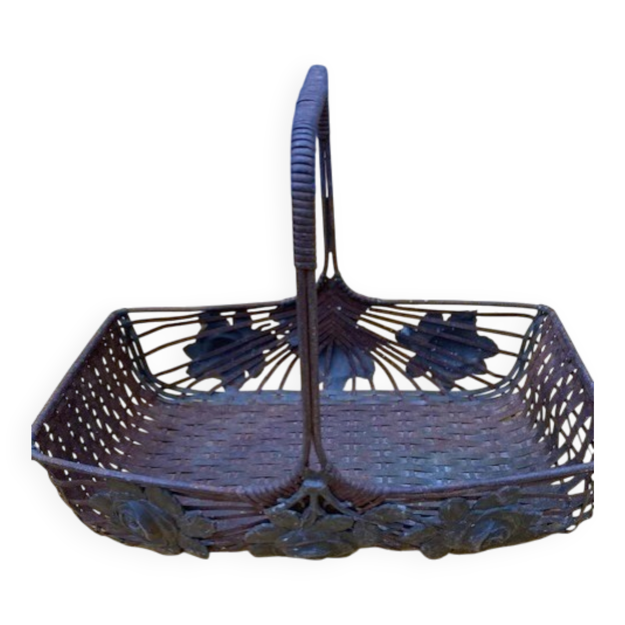 Metal basket in Art Deco style