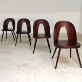 Set of 4 all-wood chairs by Antonin Suman for Tatra Nabytok
