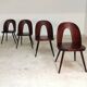 Lot de 4 chaises tout bois par Antonin Suman pour Tatra Nabytok