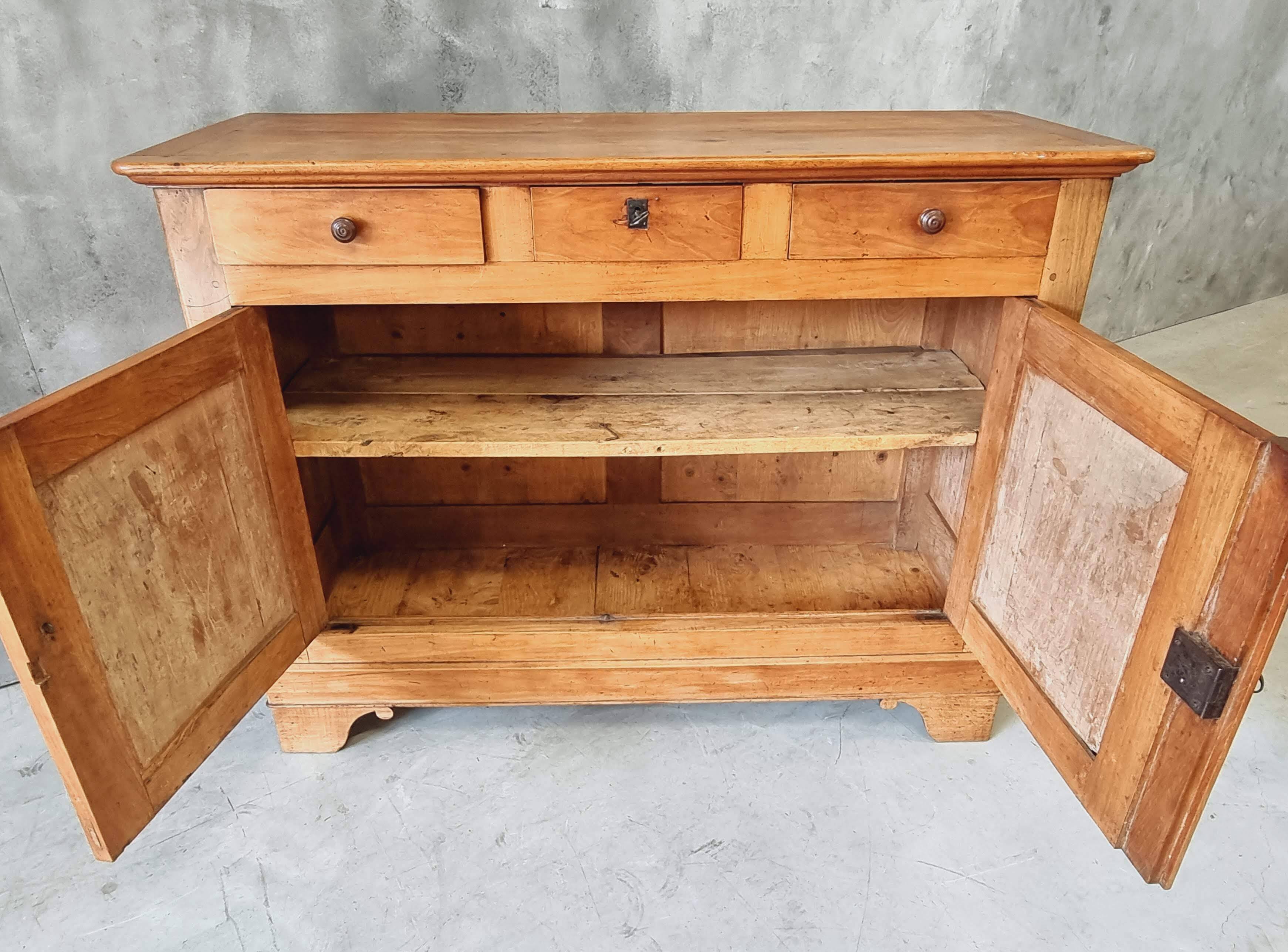 Buffet ancien enfilade commode 19ème siècle en merisier français