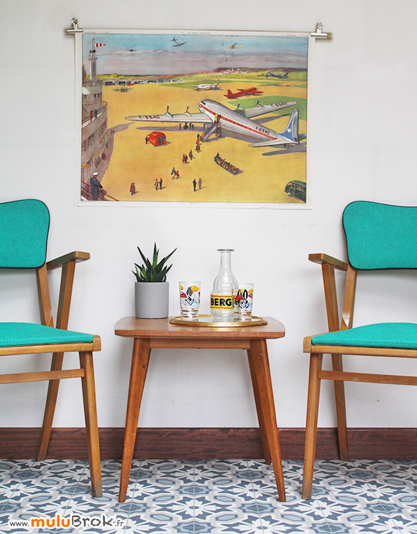 Marquetry coffee table