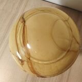 Yellow and brown marbled opaline lamp