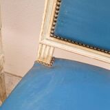 Pair of antique Louis XVI style chairs with patina